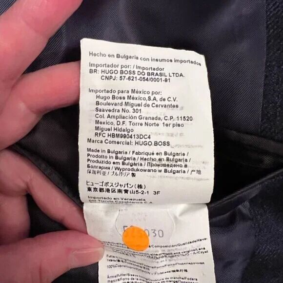 Hugo Boss Nobis2 Super 100 Slim Fit Partially Lined Blazer Sport Coat 42R 42 R - Picture 8 of 9